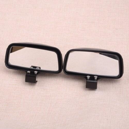 CITALL Universal 1 Pair Black Adjustable Blind Spot Wide Angle Rearview Mirrors Fit For Car Van Truck SUV RV