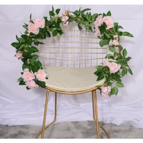 Artificial Rose Fake Flower Rattan Air-conditioning Duct Covering The Living Room Ceiling Decoration Plastic Winding Vine