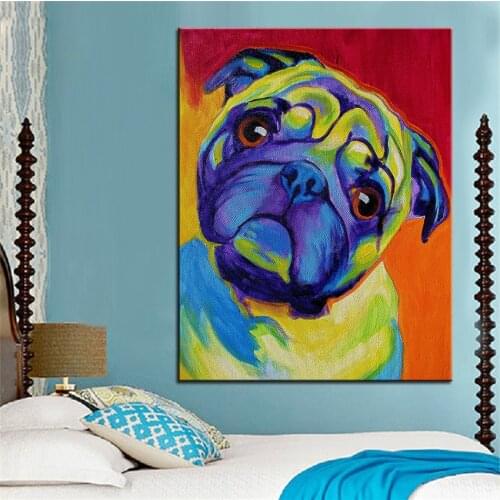 Large size Print Oil Painting pug lyle Wall painting Home Decorative Wall Art Picture For Living Room paintng No Frame