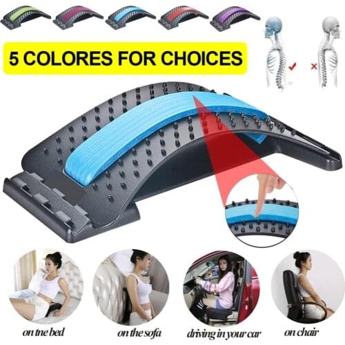 New Back Stretch Equipment Massager Massageador Magic Stretcher Fitness Lumbar Support Relaxation Spine Pain Relief