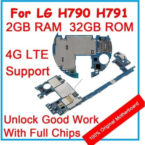 For LG LG Nexus 5X H790 H791 Motherboard 100% Original 4G Support Mainboard Android OS Logic Board With Chips 16G/32G