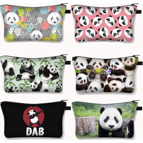 Kawaii Animal Panda Cosmetic Bags Ladies Storage Bag for Travel Women Makeup Bag Lipstick Holder Organizers Girls Cosmetic Case