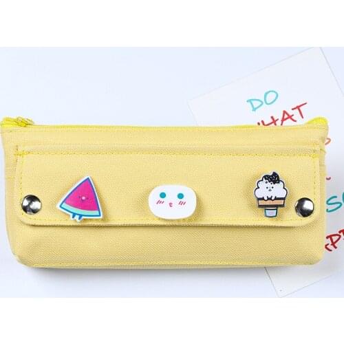 Cute High Elastic Oxford Cloth Colored Pencil Case Washable Student Stationery Box EM88