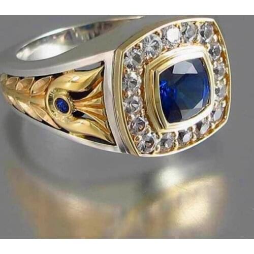 CAOSHI Creative Square Shape Mens Ring Stereoscopic Pattern Design Jewelry Cocktail Party Birthday Gift for Husband Wholesale