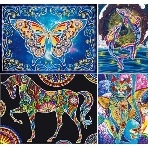 30x40cm 5D Diy Luminous Diamond Painting Crossstitch Kits Animal Landscape Mosaic Embroidery 3d Anime Art Puzzle Wall Decoration