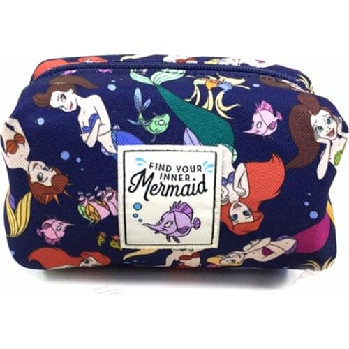 New Fashion The Little Mermaid Princess Girls Kids Cosmetic Bags Cases For Children Gifts