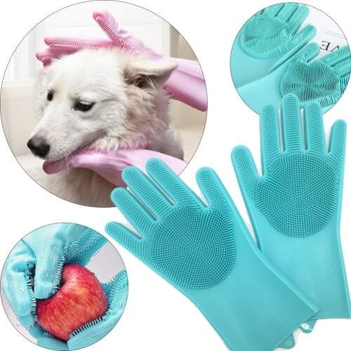 Hot Pet Dog Cat Grooming Brush Glove Pet Hair Deshedding Comb Brush Tool Puppy Massage Glove Anti-scratch Animal Comb Product