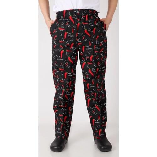 Chef pants waiter work restaurant uniforms pepper Trousers cook service bottom