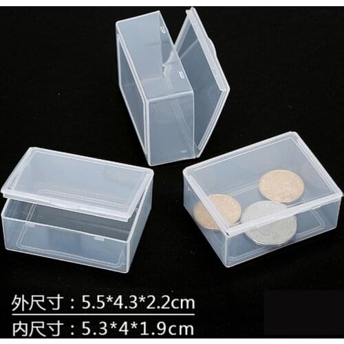 Clear Lidded Small Plastic Box For Storage Small Parts Tools Jewelry Display Screw Sewing Case Beads Tablet Container Packaging