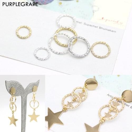 PURPLEGRAPE Opening connection circle DIY jewelry material homemade earrings necklace accessories key ring accessories