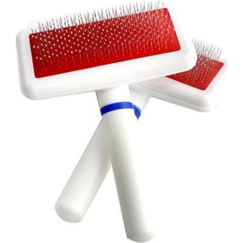 Pet Comb Brush Removal Comb Grooming Cats Hair Remove Selfcleaning Flea Comb Pet white balloon needle comb