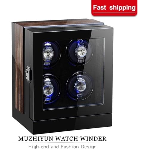 Watch Winder Box Mechanical Automatic Watch Winder Display Organizer Luxury Japanese Motor Shaker High Gloss Piano Finish
