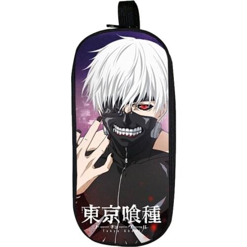 Pen Bag Organizer Tokyo Ghoul Pencil Case Box Kids Small Tote Children Japanese Anime Zipper Pouch 2020 Double Layer Pencil Bag