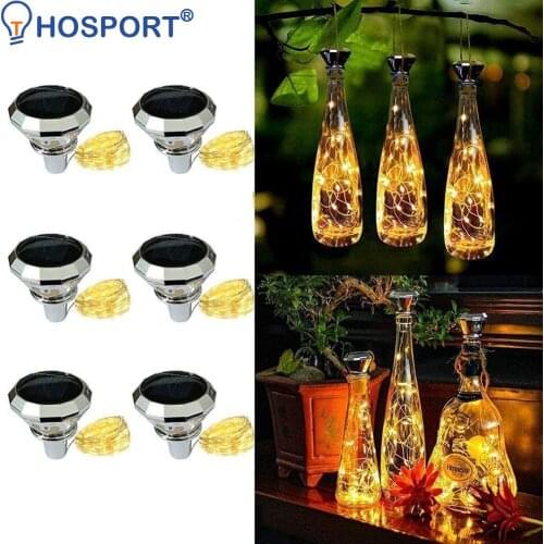 String led Wine Bottle with Cork LED Bottle Lights Cork for Halloween Bar Party Wedding Christmas Decor solar Lamp Warm White