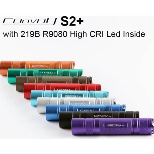 Convoy S2 Plus with 219B R9080 High CRI Flashlight Linterna Led 18650 Flash Torch Light Camping Fishing Lamp Portable Lightings