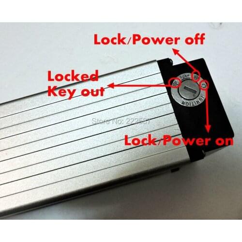 SWORDS FOX 36V 16AH electric bike battery rear rack battery 100W - 1000W BMS lithium battery Aluminum housing with charger