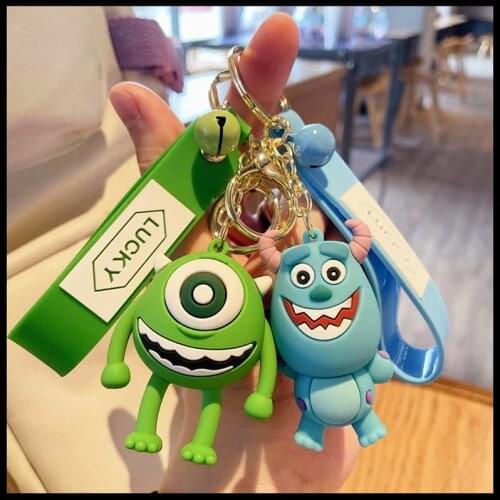 Creative Personality Cartoon Epoxy Big Eyes Hairy Monster Keychain Cute Creative Car Keychain Ring Bag Pendant Key Chain