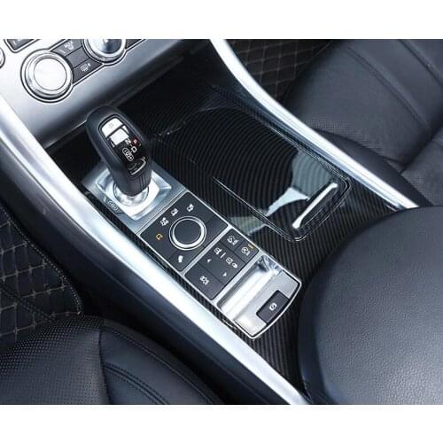 Carbon Fiber Style For Landrover Range Rover Sport RR Sport 2014-2017 ABS Plastic Center Console Panel Cover Trim Parts