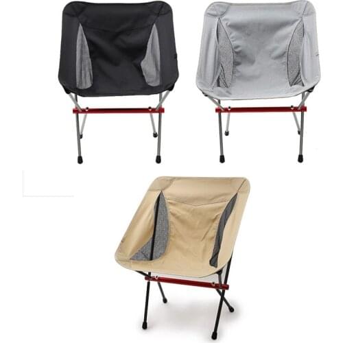 Outdoor Ultra-Light Aluminum Alloy Folding Fishing Chair Portable Beach Camping Chair Leisure Fishing Chair with Storage Bag