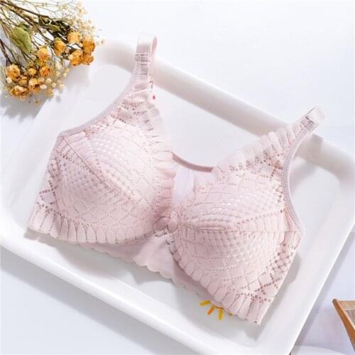 Womens Bra Front Closure Anti-sagging Underwear For Ladies Non-wired Push Up Comfortable Bra Deep V Femme Underwear New