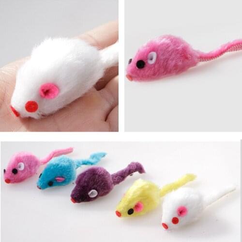 10 pieces of pet cat toys plush mouse toys interactive fake mouse toys cat chew toys pet supplies