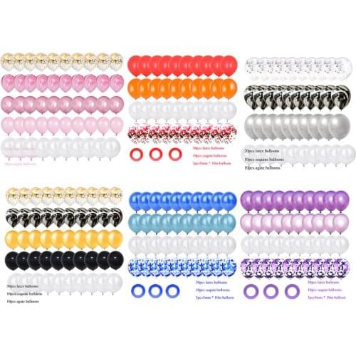 40/50pcs 12inch Rose Gold Latex Confetti Balloons Set Wedding Happy Birthday Party Decorations Baby Shower Anniversary Supplies