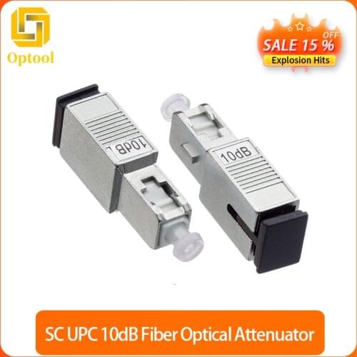 5pcs/bag SC/UPC Male to Female Singlemode Fiber Optical Attenuator 3dB 5dB 7dB 10dB 15dB Fixed Optical Attenuation FTTH