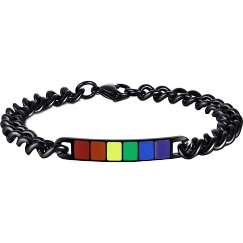 Rainbow Lovers Bracelets Men Women Couple Bracelet Gift for Anniversary Graduation Christmas Valentines Day