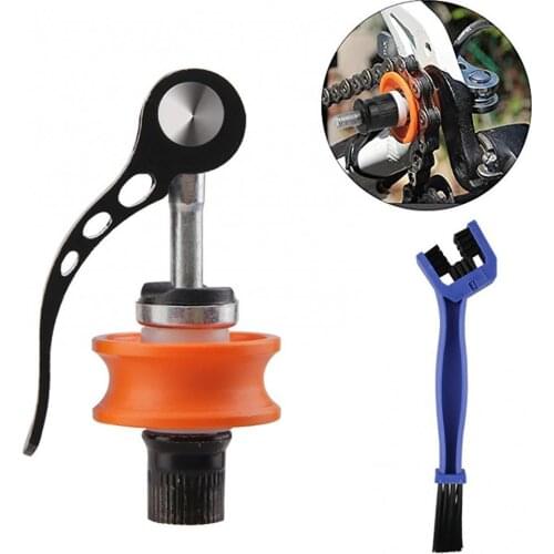 Mountain Bike Bicycle Chain Keeper Holder Quick Release Cleaner Tool with Brush