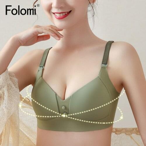 Folomi Sexy Soild Seamless Brassiere Ultra-thin Lingerie Wire Free Push Up Bras For Women Underwear Size S-XL