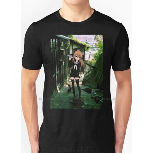 Toradora Taiga T Shirt 100% Pure Cotton Toradora Taiga Anime Manga Real Life Landscape Cute Kawai Katana Girls