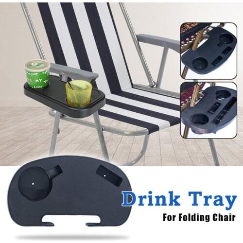 Gravity Chair Clip-on Table Cup Holder Camping Beach Chair Boat Fishing Recliner Chair Side Table Tray Lounger Chair Tray