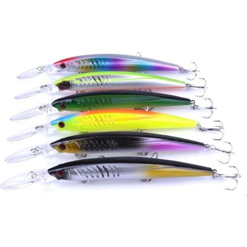HENGJIA 1pc Crank Fishing Lure long Minnow 145mm 12.3g Hard Bait Isca Artificial Wobblers pesca Bass fishing Tackle deep water