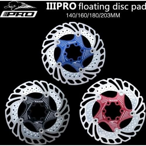 IIIPR MTB Mountain Bike Bicycle Cooling Floating Disc Pad 140/160/180/203mm Six Nail Disc Brake pads