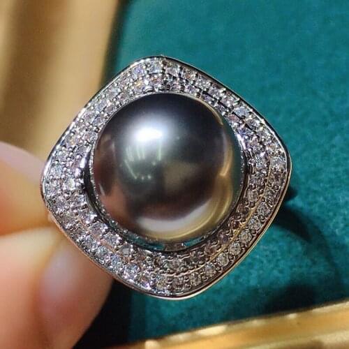 New Design Ring Base Mountings Findings Settings Adjustable Ring Jewelry Parts Fittings Accessories for Pearl Beads Stones