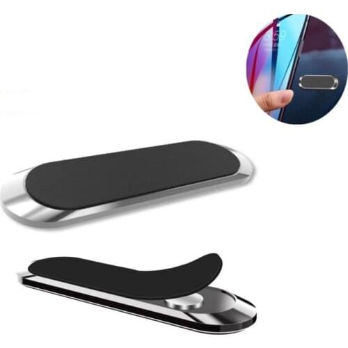New Magnetic Car Phone Holder Dashboard Mini Strip Shape Stand For iPhone Samsung Xiaomi Metal Magnet GPS Car Mount for Wall