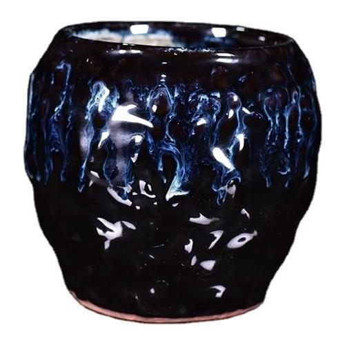 Mini ceramic flowerpot glazed bonsai pot yixing bonsai pot home decoration supply