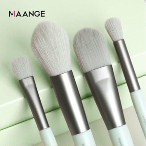 Maange Pro 7Pcs Mini Face Makeup Brushes Set Foundation Powder Eye Shadow Eyeliner Eyelash Eyebrow Blush Facial Cosmetic Tools