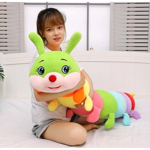 Cute Lazy Pillow, Backrest, Caterpillar Pillow, Plush Toy, Gift for Girl, Small Doll, Sofa, Soft and Comfortable Cushion F8033