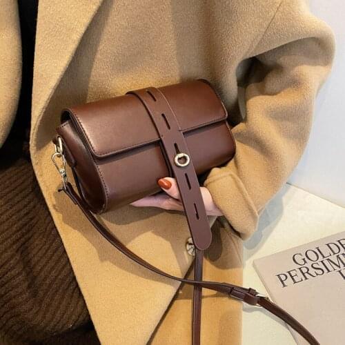 Luxury Handbags Fashion 2021 Women Leather Messenger Shoulder Bag For Daily Designer Female Crossbody Bag Lock Black Small Purse