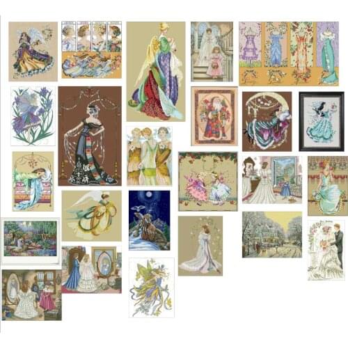 Higher quality Butterfly fairy cross stitch package MD styles girl 18ct 14ct Color cloth cotton thread embroidery 2