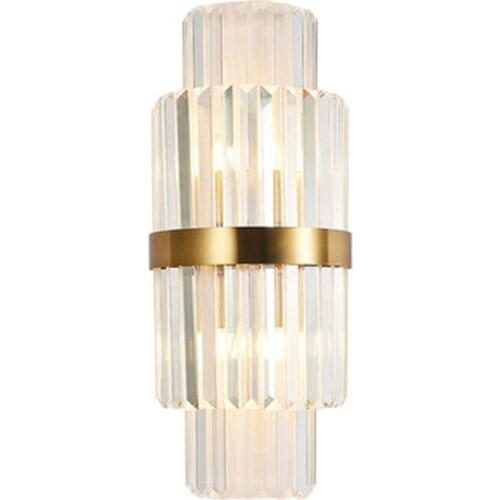 Modern Crystal Gold Wall Lamps Bedside Loft Lights Led Bulb Home Decoration Lighting Fixtures Wall Sconce For Bedroom AC110-240V