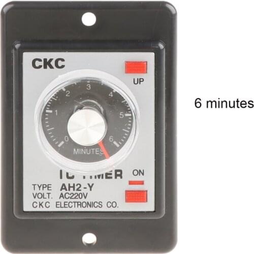 AC 220V AH2-Y Power On Delay Timer High Accuracy Time Relay Device 1/3/5/10/30/60 Seconds 3/6/10/30/60 Minutes T5UC