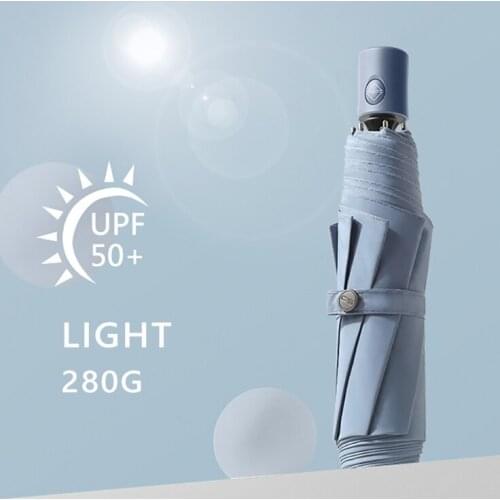 Rain and sun umbrella sunscreen vinyl shine uv female automatic folding shade upf50 + parasol umbrella beach umbrella