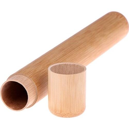 1pcs Natural Bamboo Toothbrush Tube Toothbrush Holder Toothbrush Case Bamboo Tube