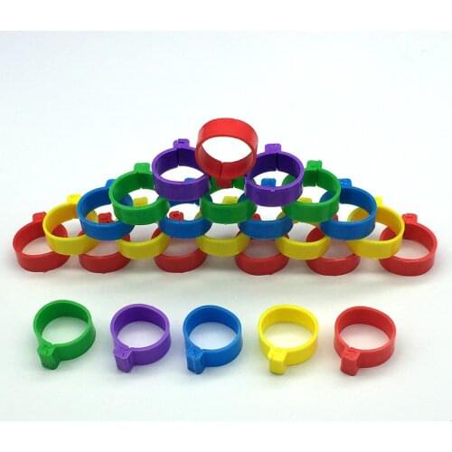 1000 Pcs Chicken Duck Goose Foot ring 2.0 cm Poultry identification rings Birds feeding equipment Animal Management Tools