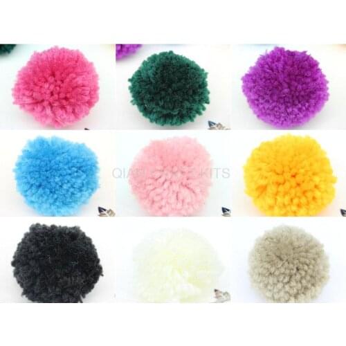 150pcs Handmade Mixed colors Pom Poms yarn Ball 40-50mm yarn pom poms, decoration decor, cotton handmade