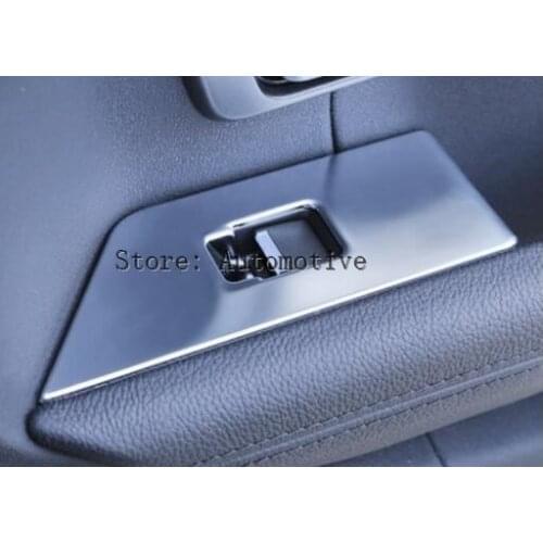 4pcs/set Chrome Interior Accessory Window Button Frame Cover Trim Sticker For Landrover Range Rover Evoque 2011-2017