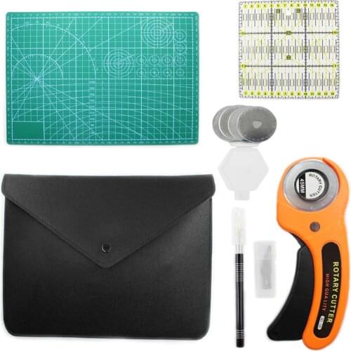 Leather Cutter Tool Set 45mm Rotary Cutter Leather Cutting Tool Fabric Cutter Circular Blade DIY Patchwork Sewing Quilting Tool