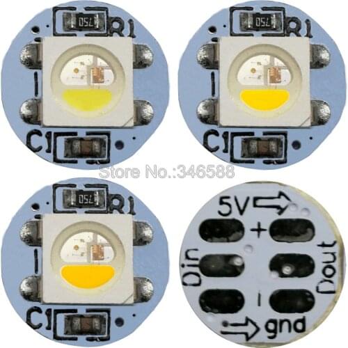 10~1000pcs SK6812 (Similar to WS2812B) 5V DC RGBW Addressable LED Pixel Chip with Heat Sink PCB Board (10mm*3mm) for Arduino DIY